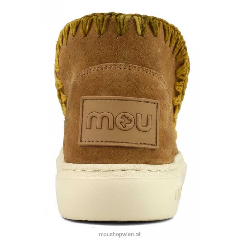 Frauen Auffällige Sneaker-Nähte Mou P660X89 Cognac