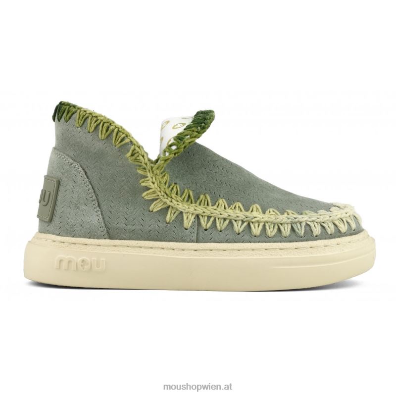 Frauen Auffällige Sneaker-Nähte Mou P660X91 Sommersalbei