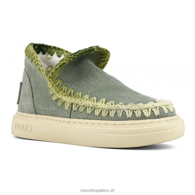 Frauen Auffällige Sneaker-Nähte Mou P660X91 Sommersalbei