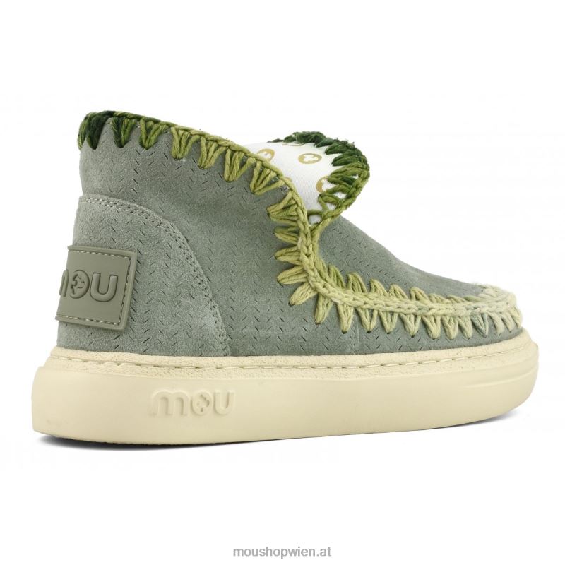 Frauen Auffällige Sneaker-Nähte Mou P660X91 Sommersalbei