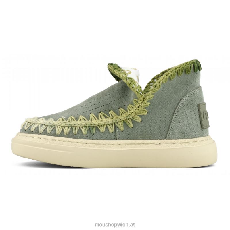 Frauen Auffällige Sneaker-Nähte Mou P660X91 Sommersalbei