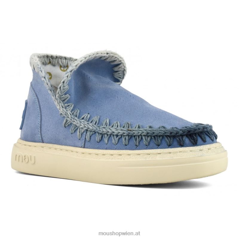 Frauen Auffällige Sneaker-Nähte Mou P660X93 Nilblau