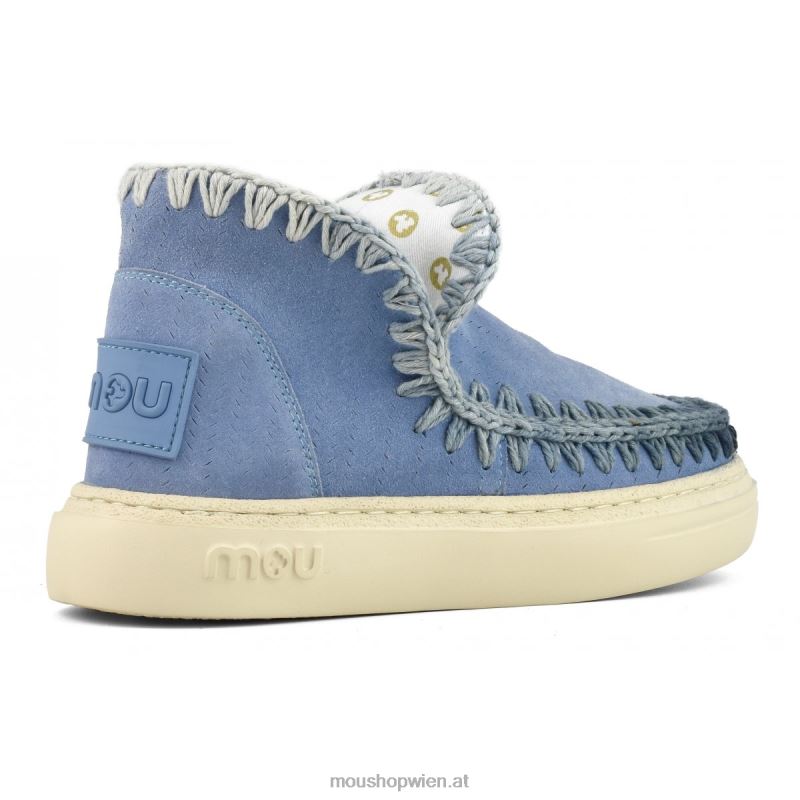 Frauen Auffällige Sneaker-Nähte Mou P660X93 Nilblau