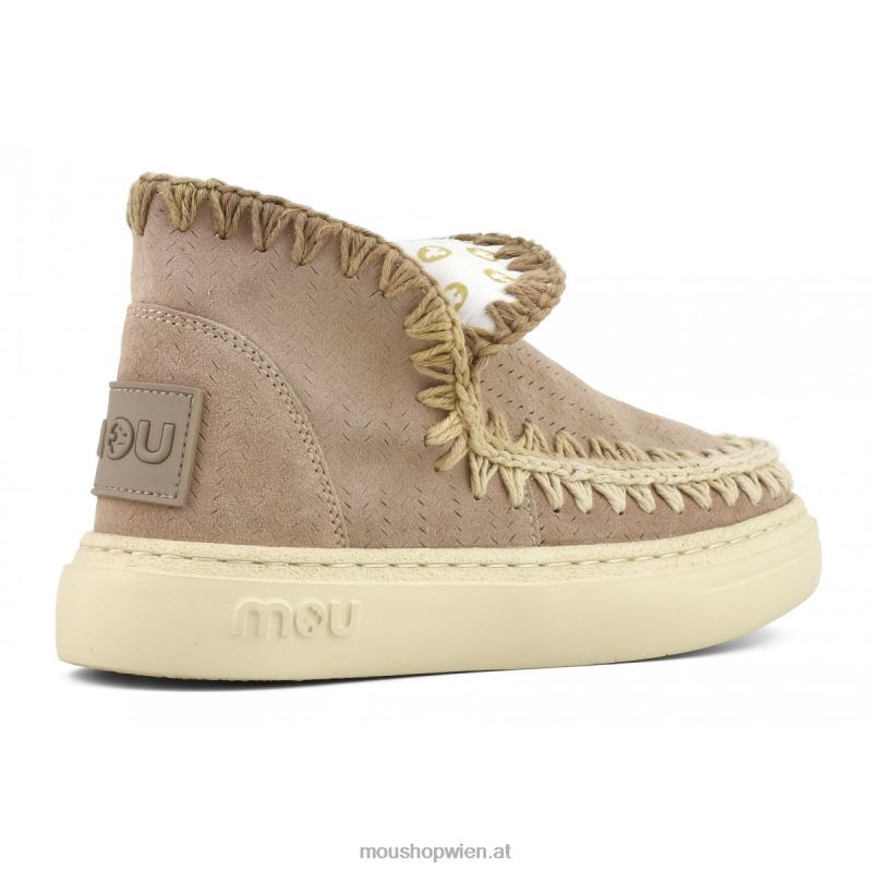 Frauen Auffällige Sneaker-Nähte Mou P660X94 rosa Sand (Flussmittel)