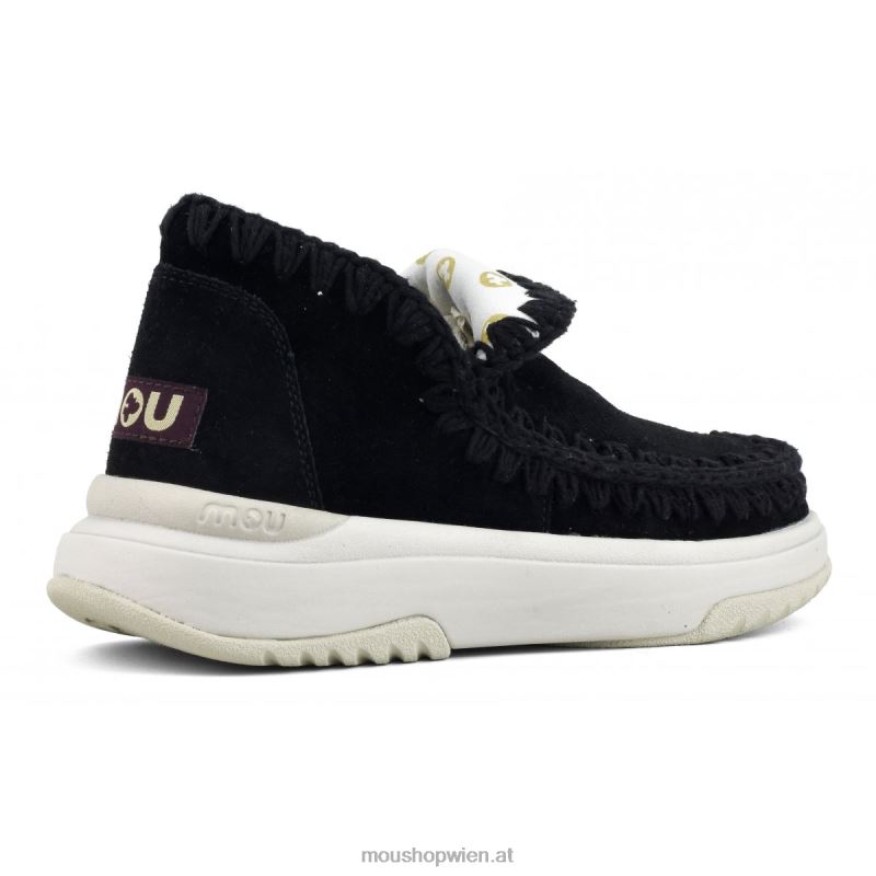 Frauen Jogger Wildleder Mou P660X101 Schwarz