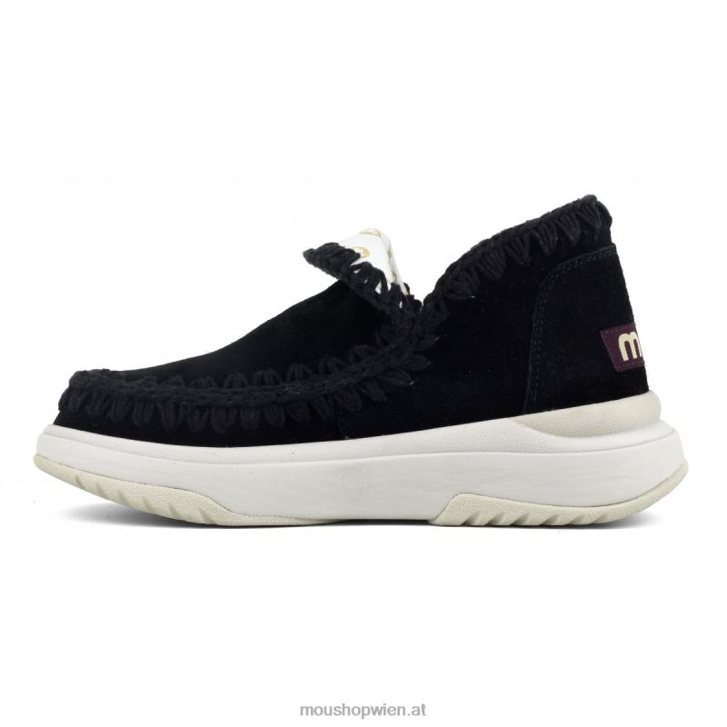 Frauen Jogger Wildleder Mou P660X101 Schwarz