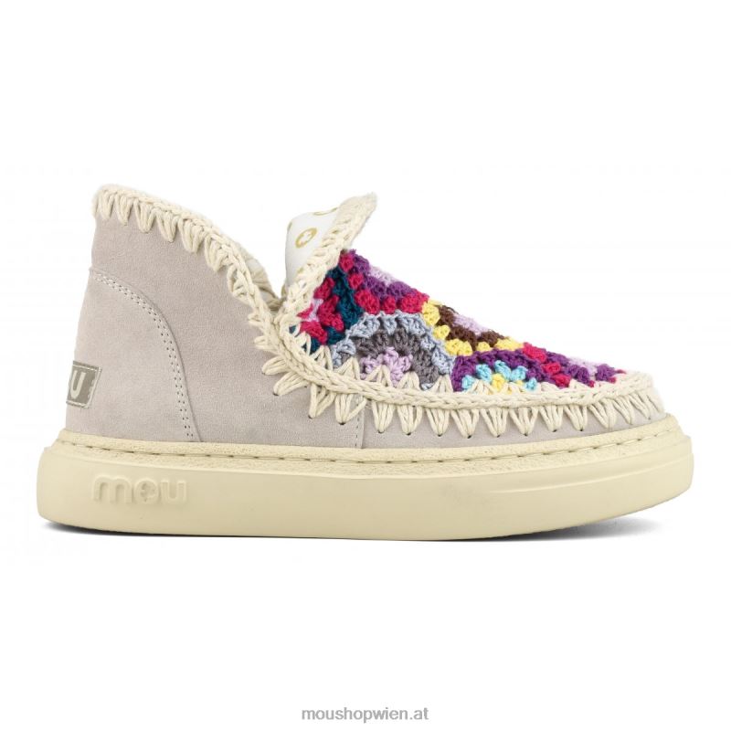 Frauen auffälliges Häkelobermaterial Mou P660X77 Kreide