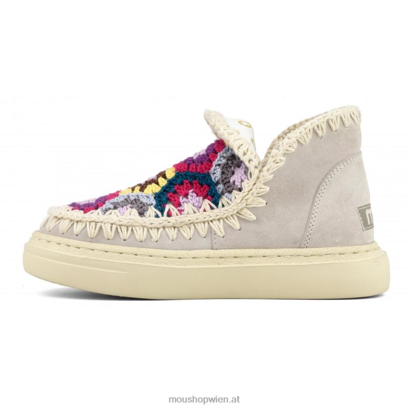 Frauen auffälliges Häkelobermaterial Mou P660X77 Kreide