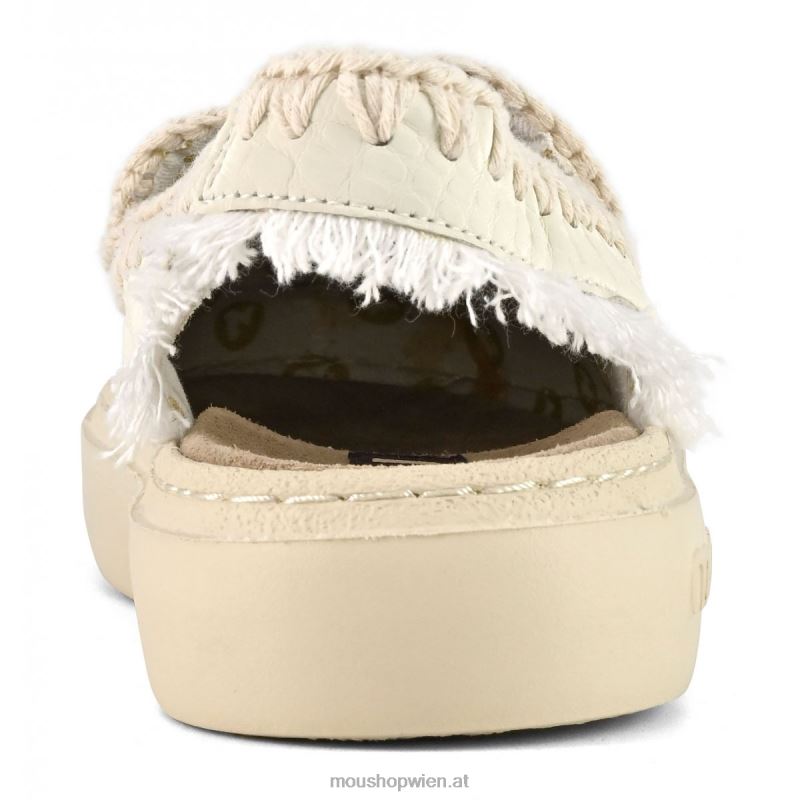 Frauen kühner Clog Mou P660X96 Weiss