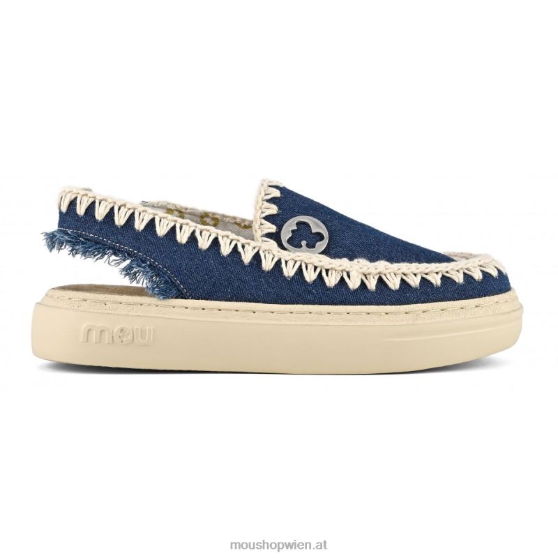 Frauen kühner Clog Mou P660X97 Denim