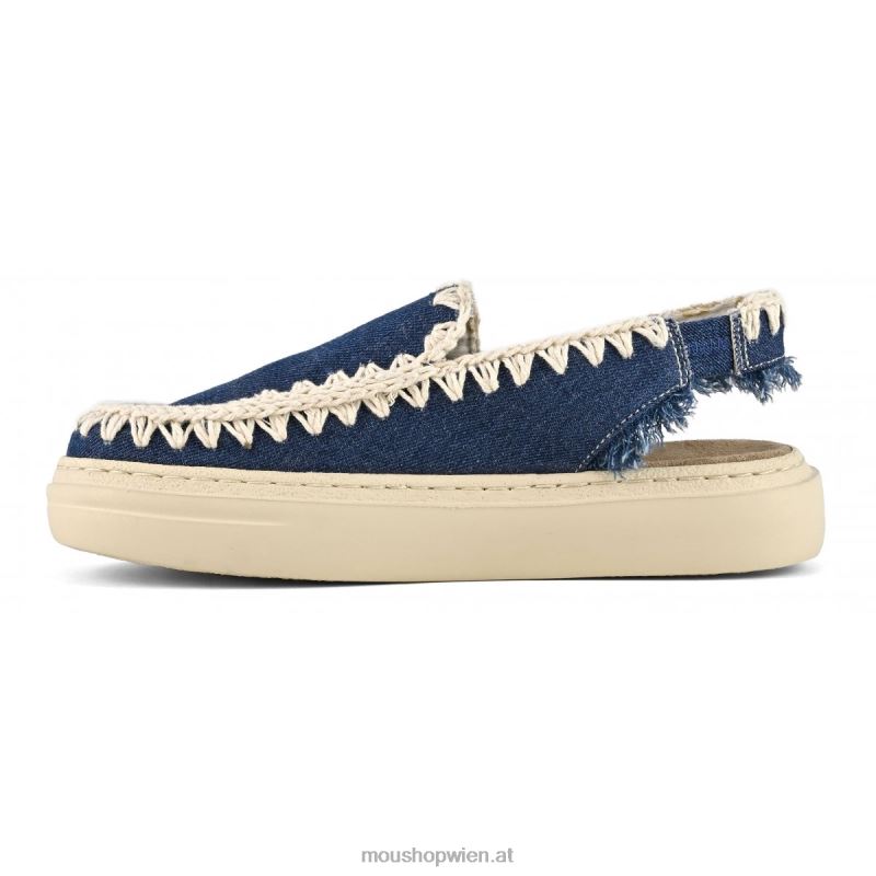 Frauen kühner Clog Mou P660X97 Denim