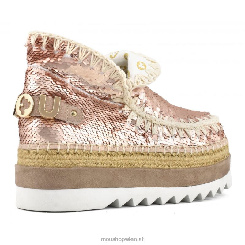 Frauen Eskimo-Jute-Pailletten Mou P660X220 Pailletten Roségold – Logo Gold