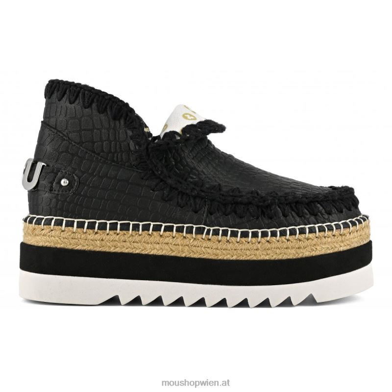 Frauen Eskimo-Jute-Spezialleder Mou P660X211 Schwarz