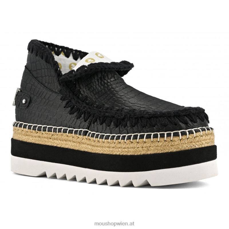 Frauen Eskimo-Jute-Spezialleder Mou P660X211 Schwarz