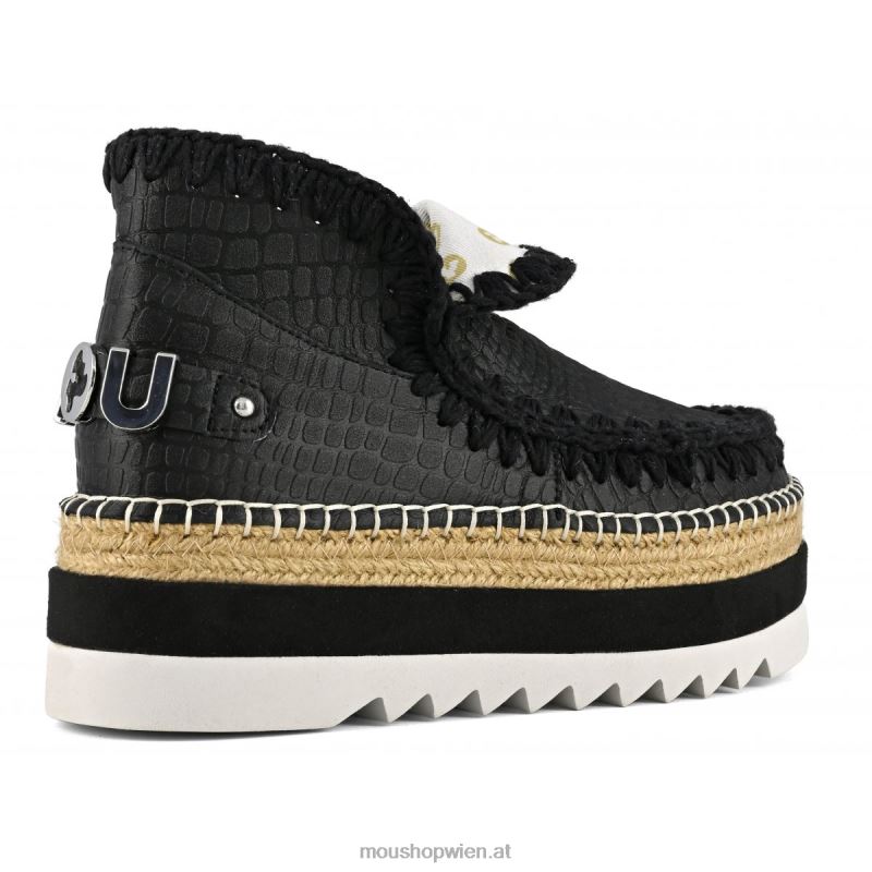 Frauen Eskimo-Jute-Spezialleder Mou P660X211 Schwarz