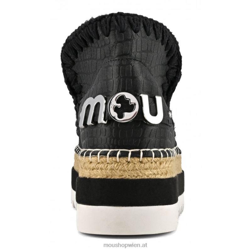 Frauen Eskimo-Jute-Spezialleder Mou P660X211 Schwarz