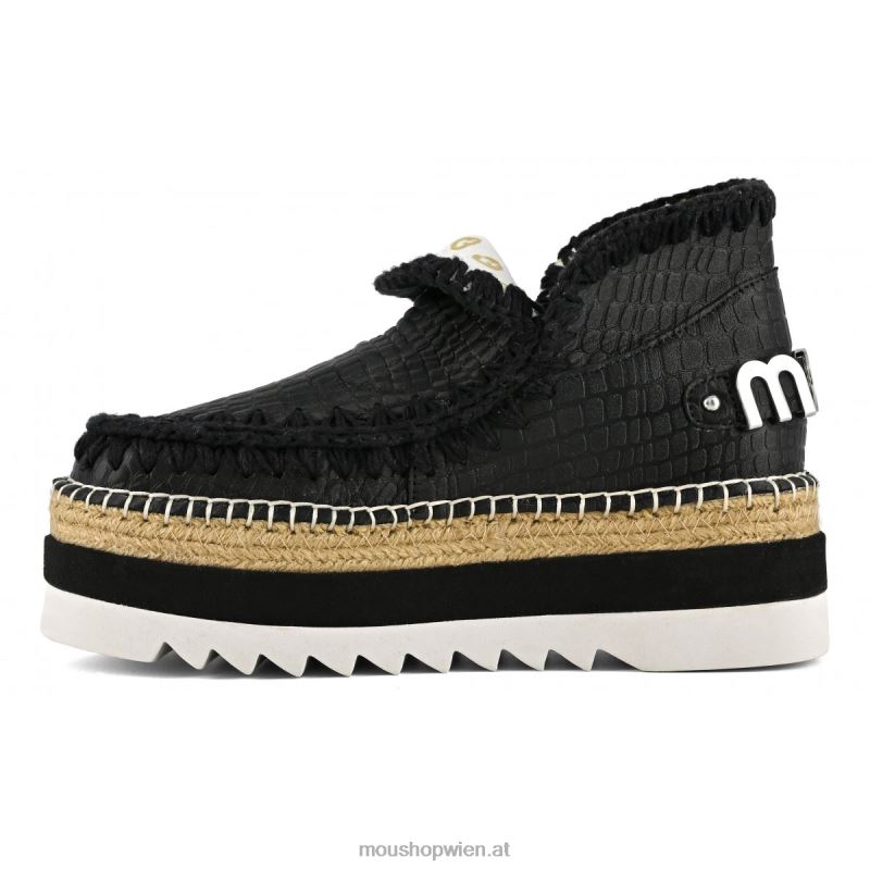 Frauen Eskimo-Jute-Spezialleder Mou P660X211 Schwarz