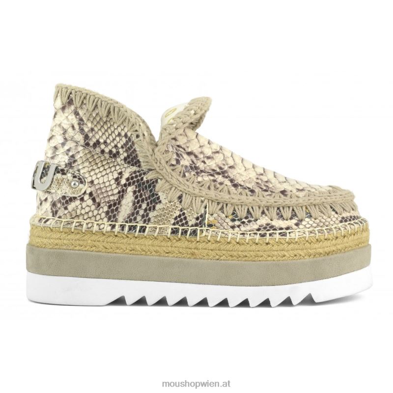 Frauen Eskimo-Jute-Spezialleder Mou P660X212 Felsenschlange