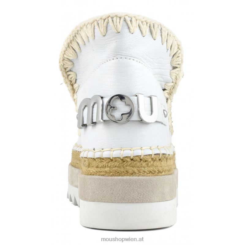 Frauen Eskimo-Jute-Spezialleder Mou P660X213 Eidechse weiß