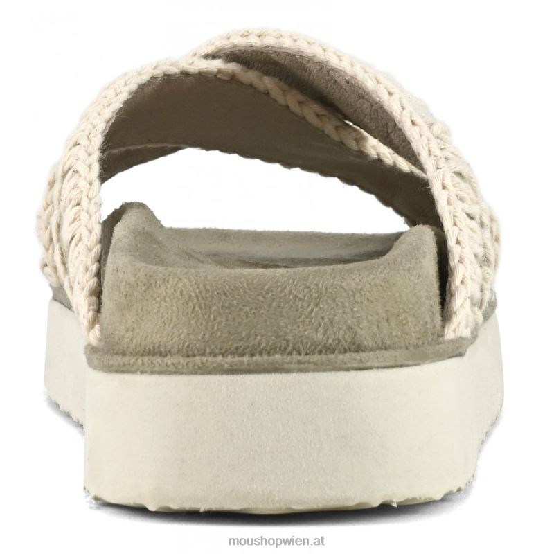 Frauen Bio-Sandale überkreuzt Mou P660X181 Stein