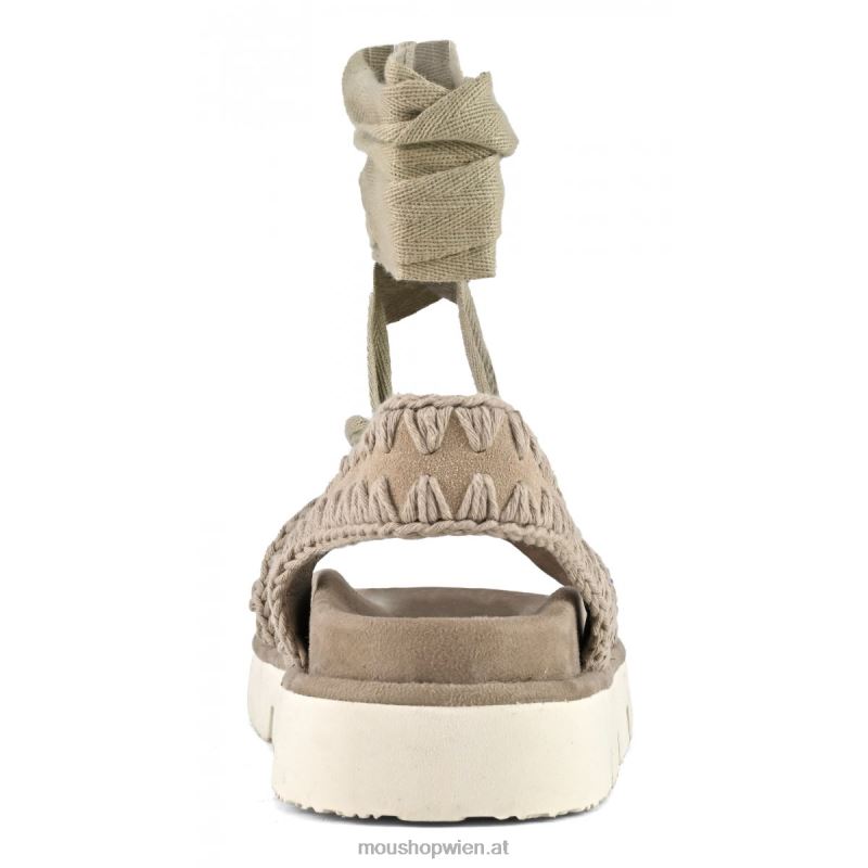 Frauen Bio-Sandale zum Schnüren Mou P660X163 Azul-Mischung