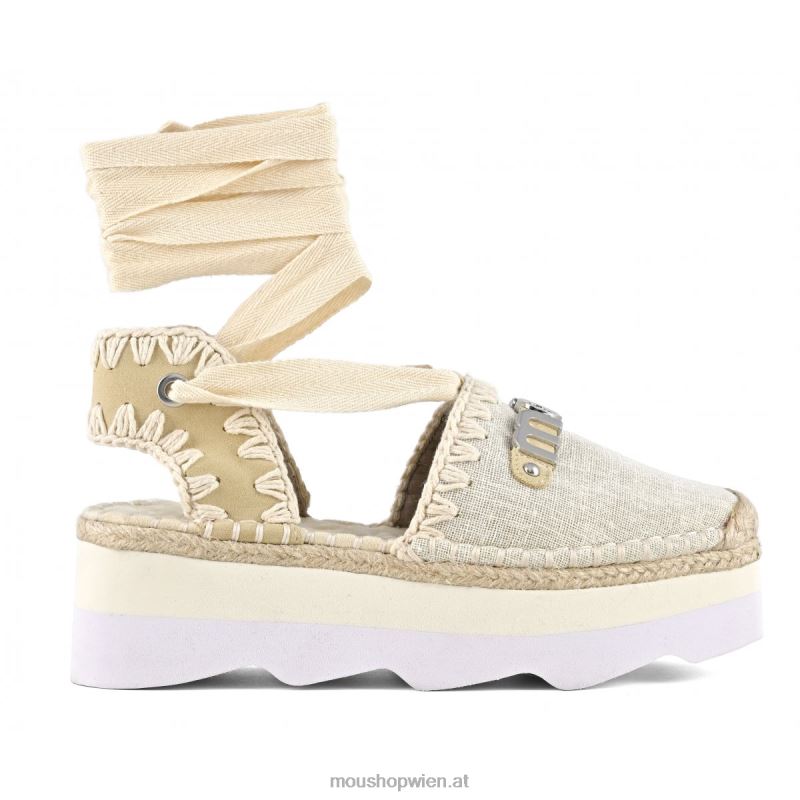 Frauen Espa-Sandale mit Logo Mou P660X177 Crudo