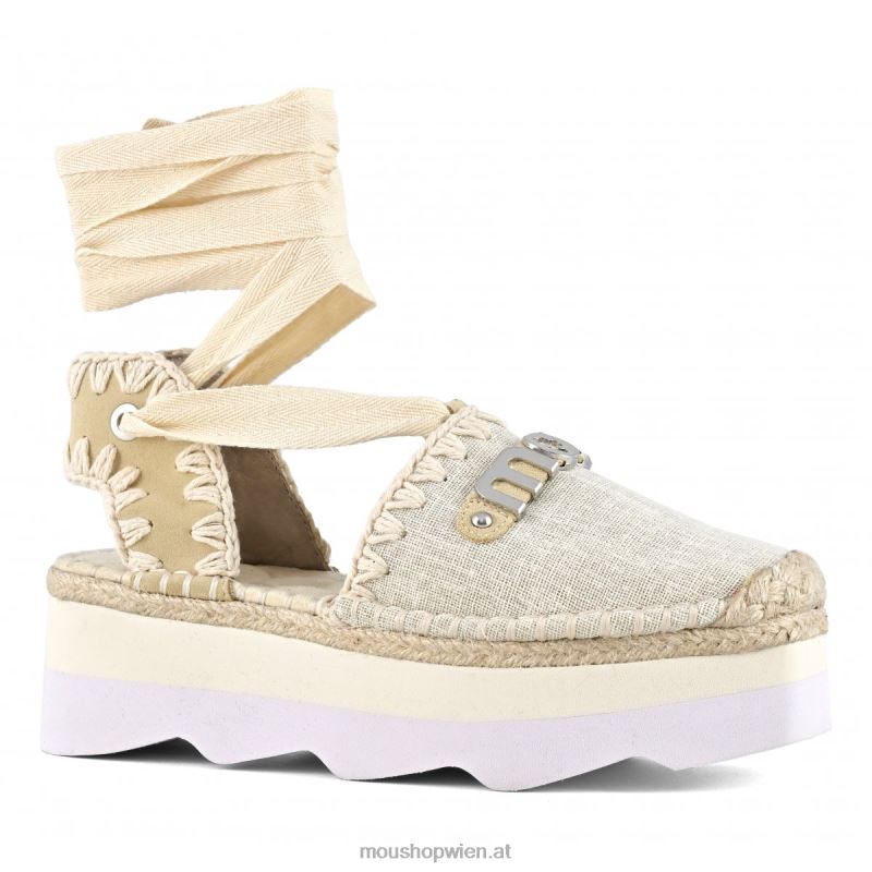 Frauen Espa-Sandale mit Logo Mou P660X177 Crudo