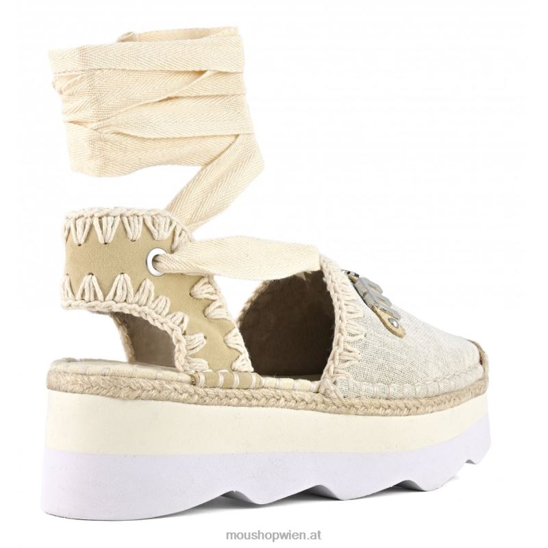 Frauen Espa-Sandale mit Logo Mou P660X177 Crudo