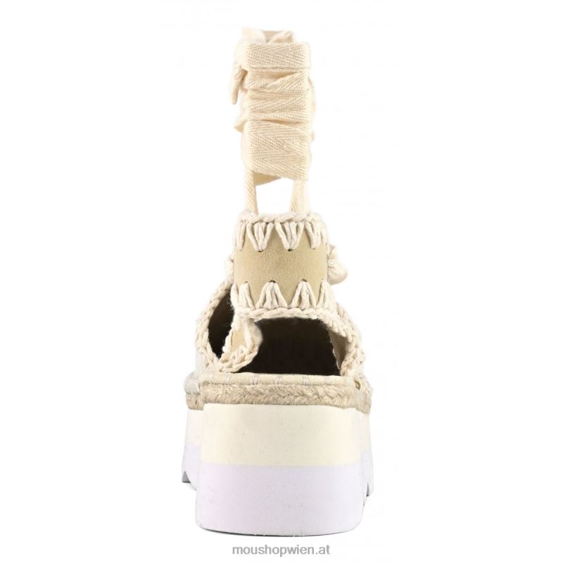 Frauen Espa-Sandale mit Logo Mou P660X177 Crudo