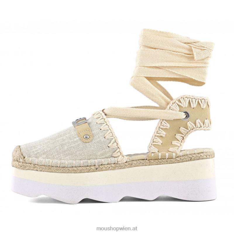 Frauen Espa-Sandale mit Logo Mou P660X177 Crudo