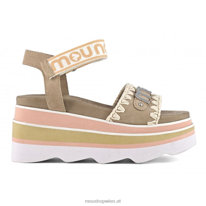 Frauen Eva-Keil Mou P660X172 rosa Sand (Flussmittel)