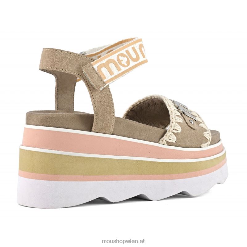 Frauen Eva-Keil Mou P660X172 rosa Sand (Flussmittel)