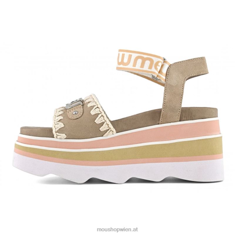 Frauen Eva-Keil Mou P660X172 rosa Sand (Flussmittel)