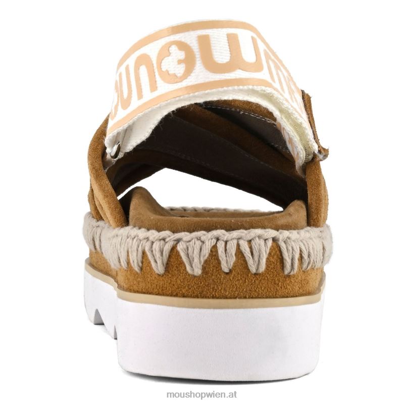 Frauen High-EVA-Bio-Sandale Mou P660X166 Cognac