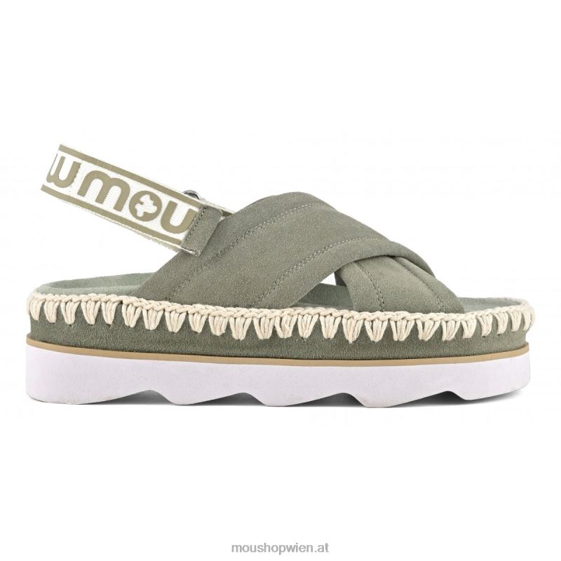 Frauen High-EVA-Bio-Sandale Mou P660X167 Sommersalbei