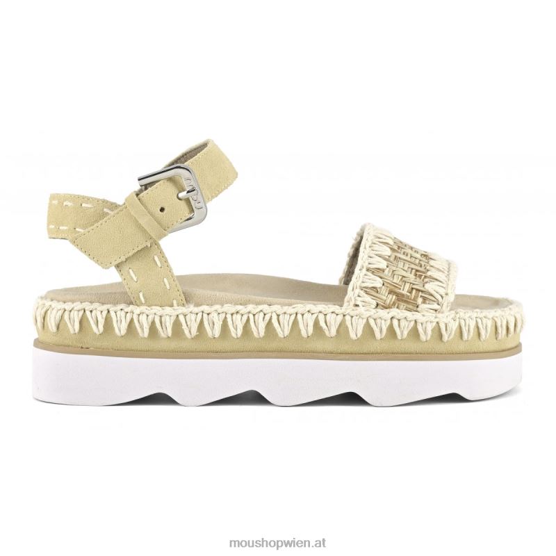 Frauen High-EVA-Bio-Sandale Mou P660X168 natürlich