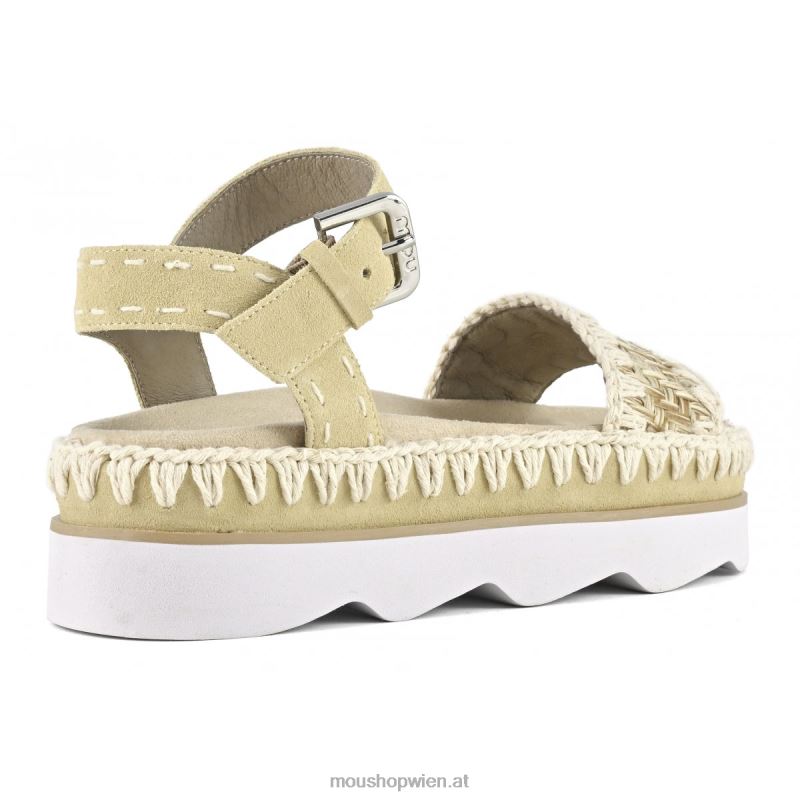 Frauen High-EVA-Bio-Sandale Mou P660X168 natürlich