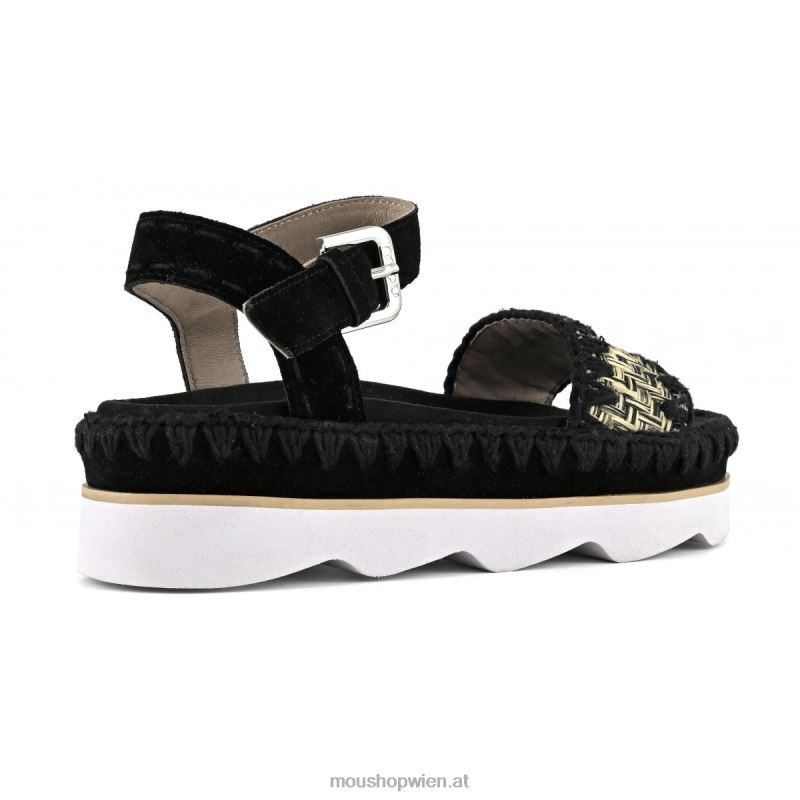Frauen High-EVA-Bio-Sandale Mou P660X169 Schwarz