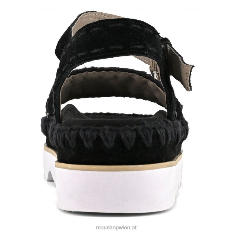 Frauen High-EVA-Bio-Sandale Mou P660X169 Schwarz
