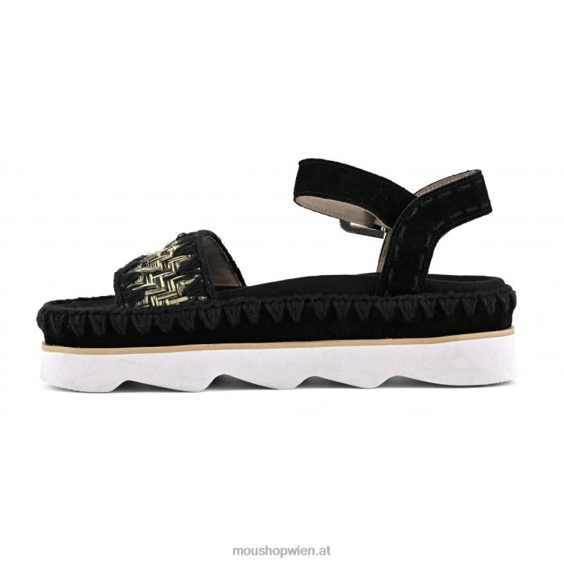 Frauen High-EVA-Bio-Sandale Mou P660X169 Schwarz