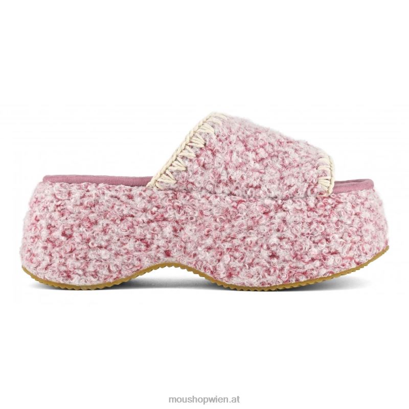 Frauen Klobige Flatform-Slide Mou P660X140 Rosa