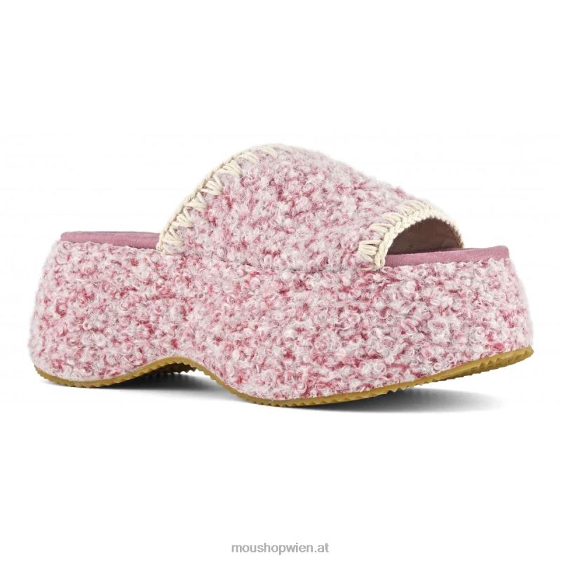 Frauen Klobige Flatform-Slide Mou P660X140 Rosa