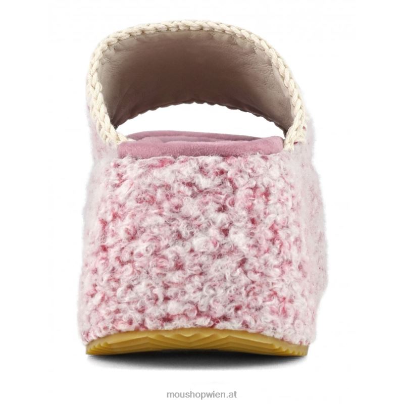 Frauen Klobige Flatform-Slide Mou P660X140 Rosa