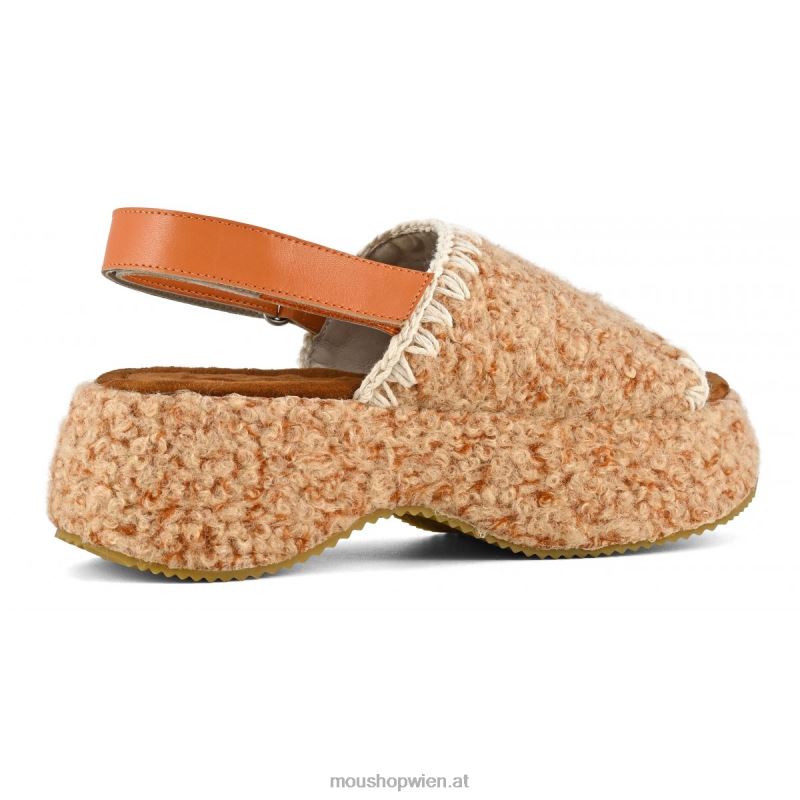 Frauen Klobiger Slingback Mou P660X147 bräunen