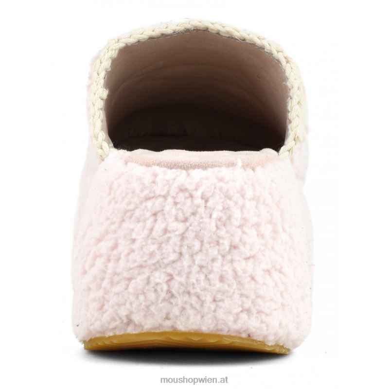 Frauen Klobiges Plateau-Sherpa-Pelz Mou P660X142 Rosa