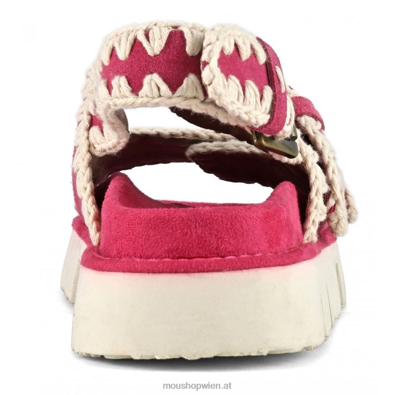 Frauen Neue Bio mit Schnallen und Rückengurt Mou P660X116 Fuchsie