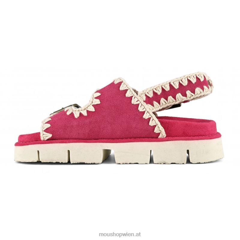 Frauen Neue Bio mit Schnallen und Rückengurt Mou P660X116 Fuchsie