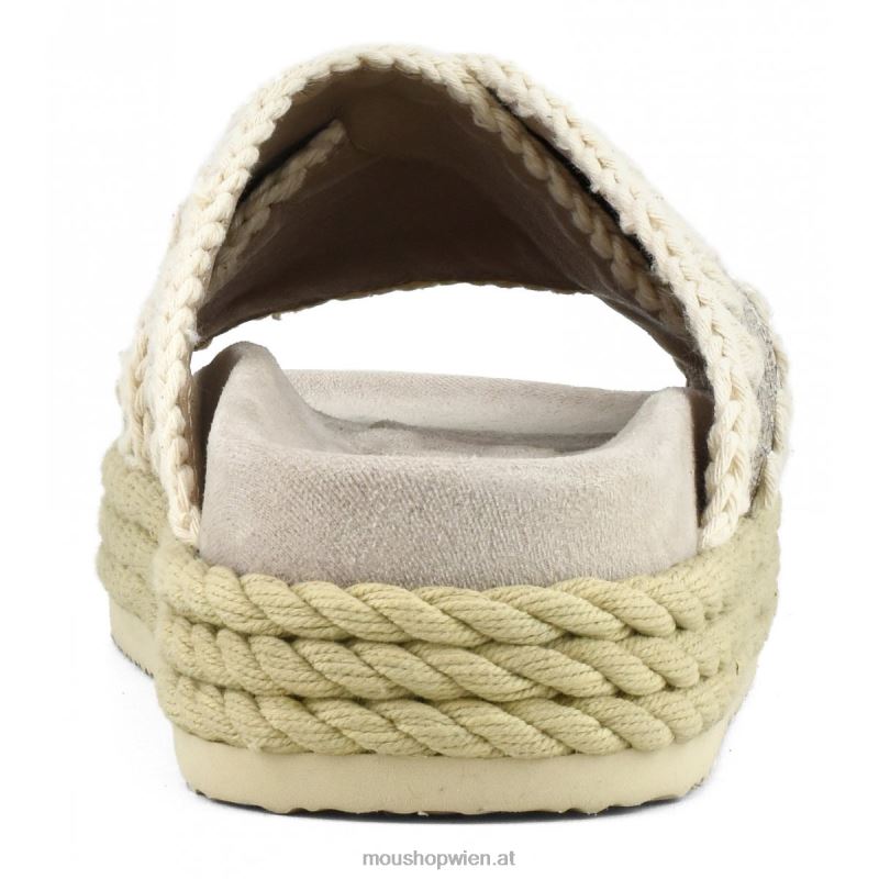 Frauen Seil-Bio-Sandale überkreuzt Mou P660X132 Felsenschlange