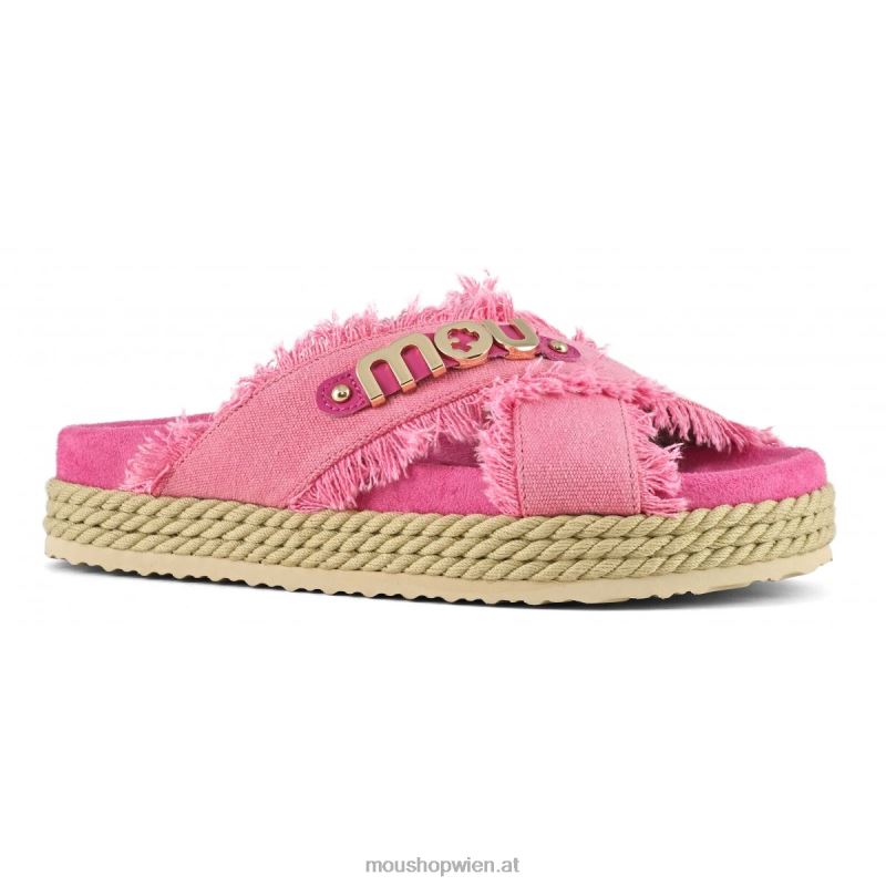 Frauen Seil-Bio-Sandale überkreuzt Mou P660X134 rwfux