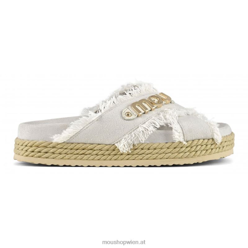 Frauen Seil-Bio-Sandale überkreuzt Mou P660X135 rwbei